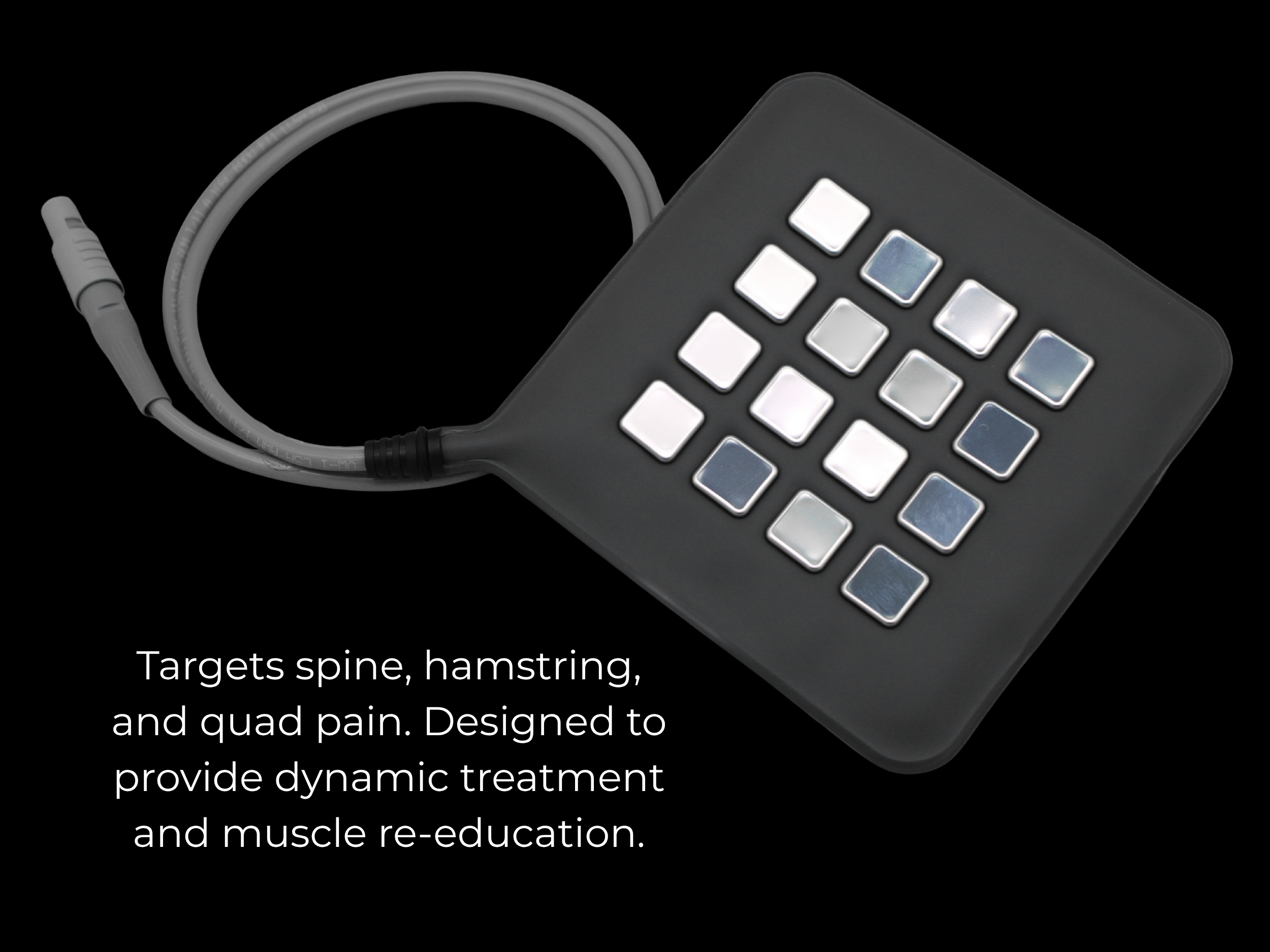 InterX 4x4 Single Flexible Array targets spine, hamstring, and quad pain